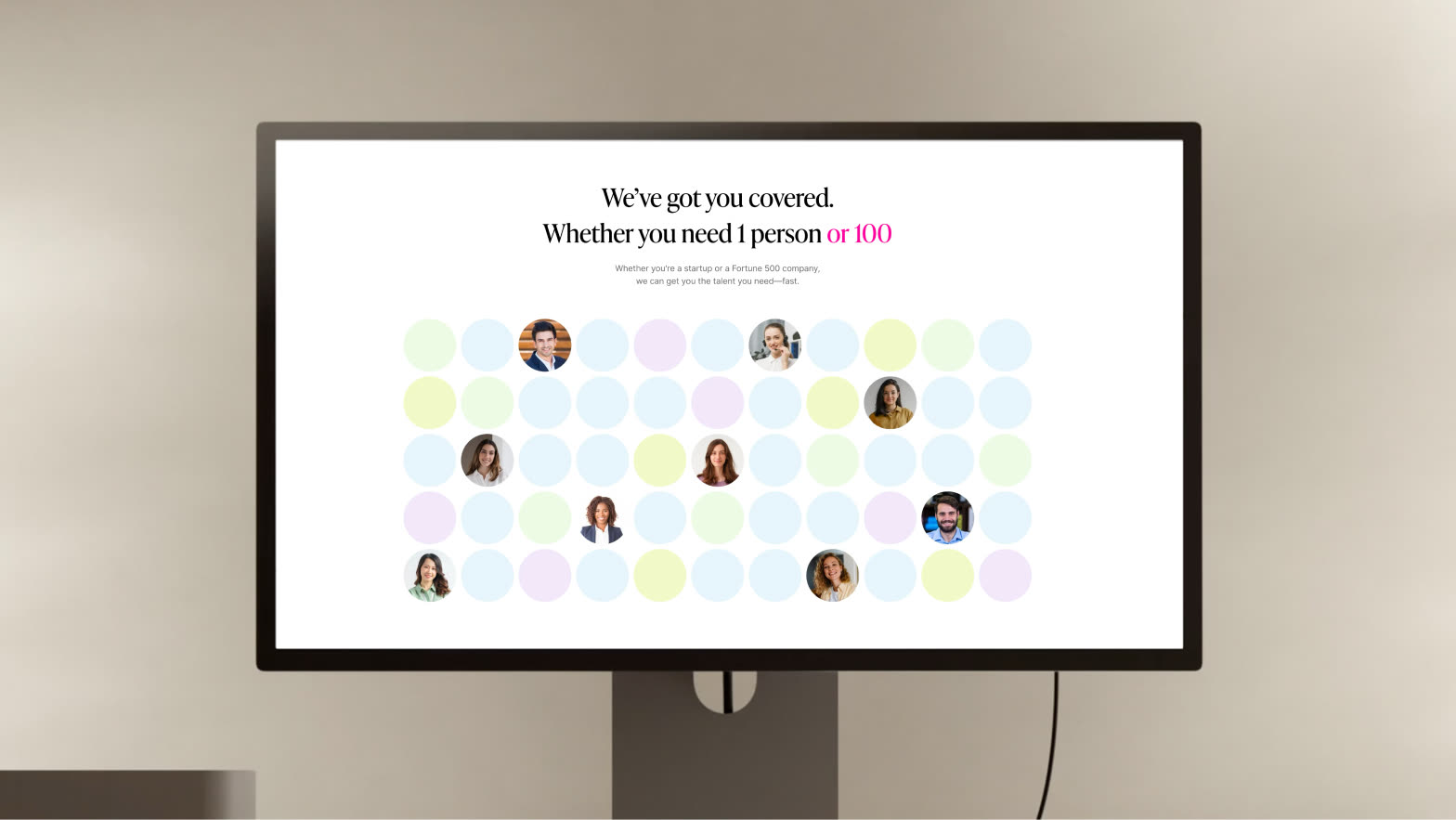 Persona's website on a desktop monitor